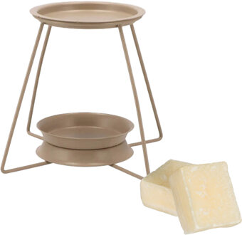 Amberblokjes/geurblokjes cadeauset - cashmere geur - inclusief geurbrander