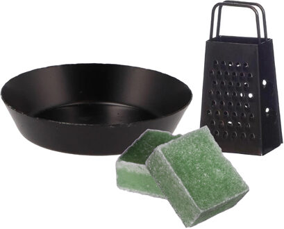 Amberblokjes/geurblokjes cadeauset - dennen geur - inclusief schaaltje en mini rasp