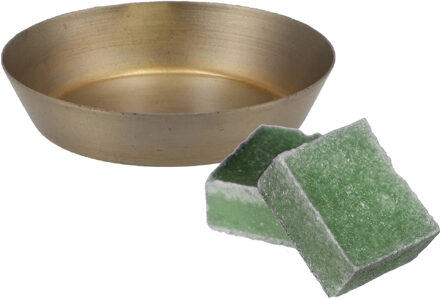 Amberblokjes/geurblokjes cadeauset - dennen geur - inclusief schaaltje