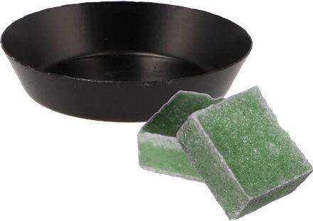 Amberblokjes/geurblokjes cadeauset - dennen geur - inclusief schaaltje