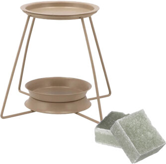 Amberblokjes/geurblokjes cadeauset - eucalyptus geur - inclusief geurbrander