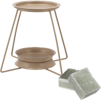 Amberblokjes/geurblokjes cadeauset - jasmijn geur - inclusief geurbrander