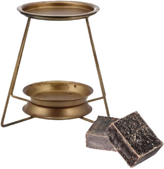 Amberblokjes/geurblokjes cadeauset - musk geur - inclusief geurbrander