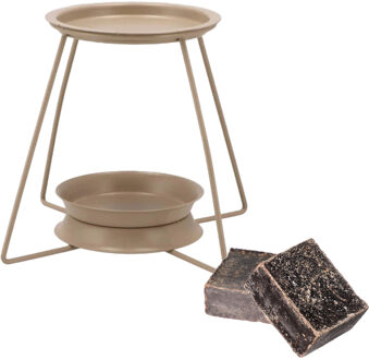 Amberblokjes/geurblokjes cadeauset - musk geur - inclusief geurbrander