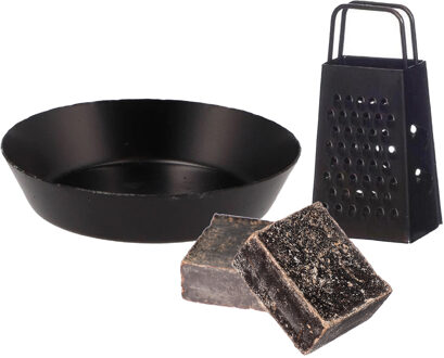 Amberblokjes/geurblokjes cadeauset - musk geur - inclusief schaaltje en mini rasp