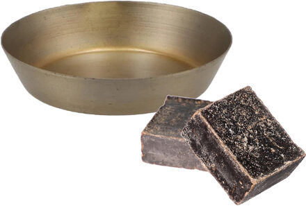 Amberblokjes/geurblokjes cadeauset - musk geur - inclusief schaaltje