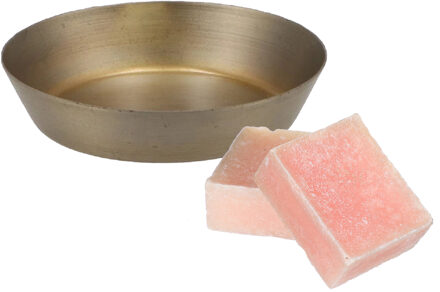 Amberblokjes/geurblokjes cadeauset - roos geur - inclusief schaaltje