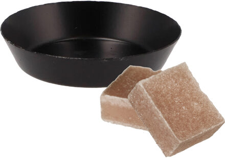 Amberblokjes/geurblokjes cadeauset - sandelhout geur - inclusief schaaltje