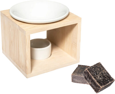 Amberblokjes/geurblokjes cadeauset - ylang ylang geur - inclusief geurbrander