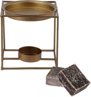 Amberblokjes/geurblokjes cadeauset - ylang ylang geur - inclusief geurbrander