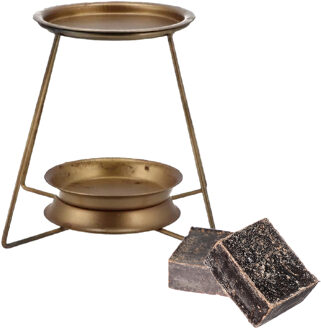 Amberblokjes/geurblokjes cadeauset - ylang ylang geur - inclusief geurbrander