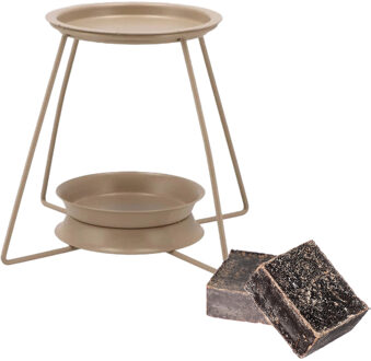 Amberblokjes/geurblokjes cadeauset - ylang ylang geur - inclusief geurbrander