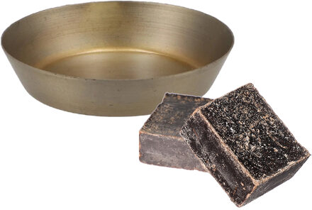 Amberblokjes/geurblokjes cadeauset - ylang ylang geur - inclusief schaaltje