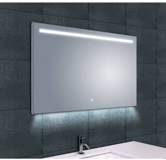 Ambi+ Condensvrije Spiegel 100X60 cm Met Dimbare Led Verlichting Aqua Splash