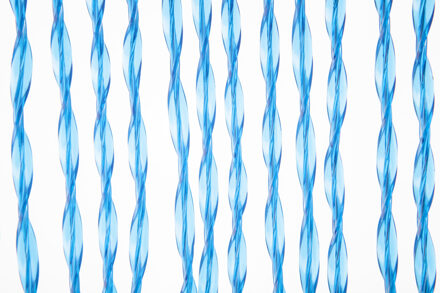 Ambiance Vliegen/insecten deurgordijn - 90 x 210 cm - Transparant blauw - pvc - Vliegengordijnen - kunststof