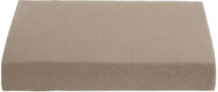 Ambiante Jersey Topper Hoeslaken - 100% Gebreide Jersey Katoen - Lits-jumeaux (160x200 Cm) - Taupe