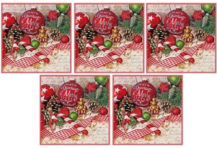 Ambiente 100x Kerst servetten in kerstsfeer 33 x 33 cm - wegwerpservetten/kerstservetten