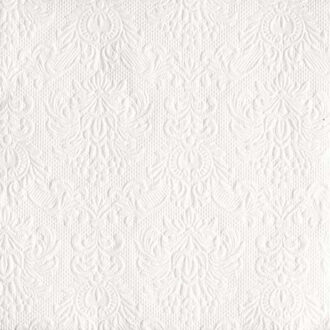 Ambiente 45x Luxe servetten barok patroon wit 3-laags