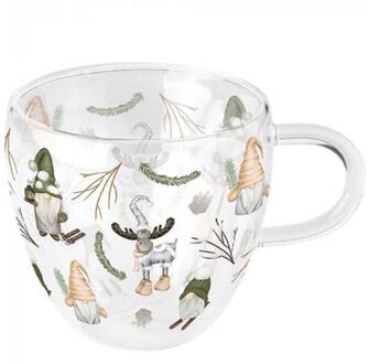 Ambiente Glas 200ml Forest gnomes transparant