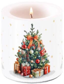 Ambiente Kaars klein Christmas tree wit