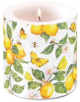 Ambiente Kaars small fresh lemons wit