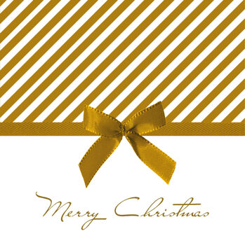 Ambiente Kerst thema servetten - 20x st - 33 x 33 cm - goud - Merry Christmas Goudkleurig