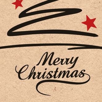 Ambiente kerst thema servetten - 20x st - 33 x 33 cm - natuur - Merry Christmas - Feestservetten Bruin