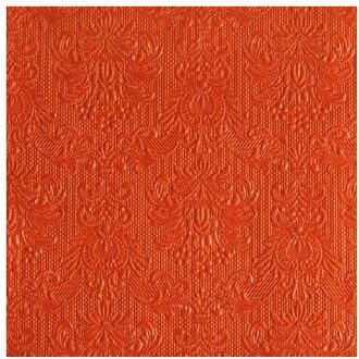 Ambiente Luxe servetten barok patroon oranje 3-laags 15x stuks