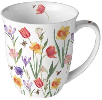 Ambiente Mok 0.4L flowers in spring wit