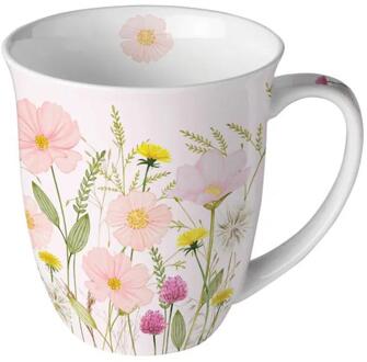 Ambiente Mok 0.4L pastel flowers roze wit