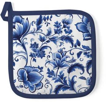 Ambiente Pannenlap delft blauw florals multi
