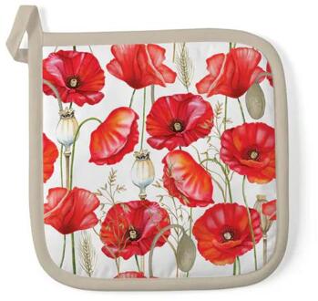 Ambiente Pannenlap Poppy all over wit multi