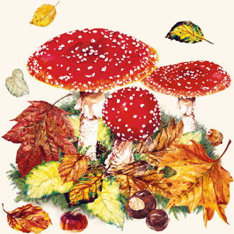 Ambiente papieren Servetten 33x33cm Fly Agaric