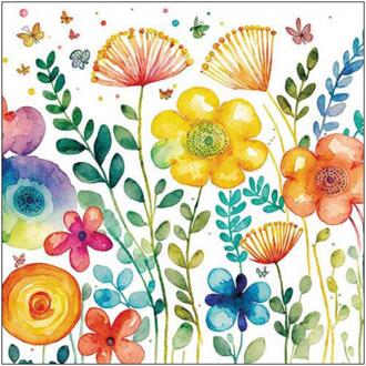 Ambiente Servet 25 Vibrant spring white multi