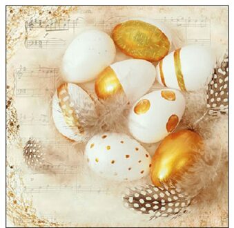 Ambiente Servet 33cm Golden Eggs