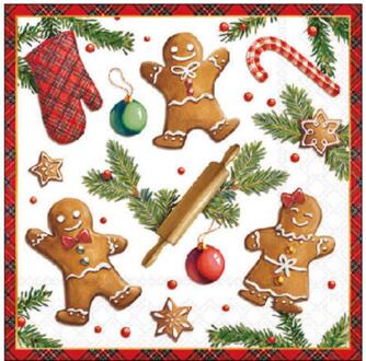 Ambiente Servetten 25cm Gingerbread multi