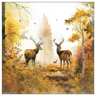 Ambiente Servetten 33cm Autumn forest bruin