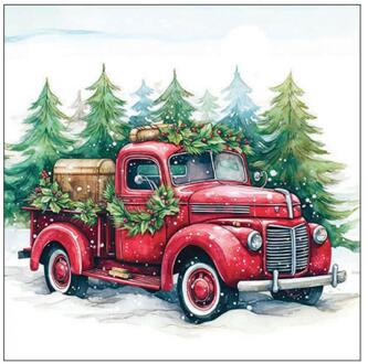 Ambiente Servetten 33cm Van in the snow multi