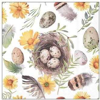 Ambiente Servetten 33cm vogels nest multi