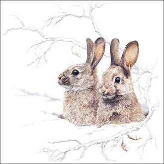 Ambiente Servetten 33cm Winter Morning