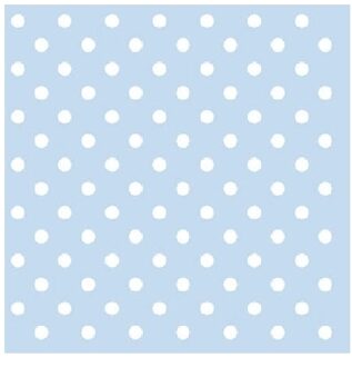 Ambiente Servetten - 40x stuks - met stippen - lichtblauw - 33 x 33 cm - papier