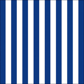 Ambiente Servetten - blauw/wit gestreept - 20x - 33 x 33 cm - 3-laags - Feest/decoratie servetten