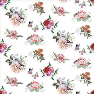 Ambiente Servetten Charlotte white 33cm wit