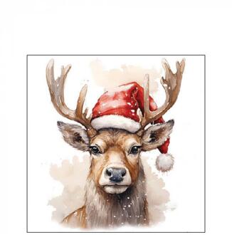 Ambiente Servetten Deer with hat 25cm