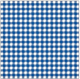 Ambiente Servetten - geruit/ruitjes - blauw/wit - 20x stuks - 3-laags - feestartikelen party bbq servetten