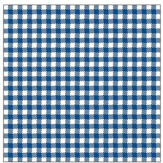 Ambiente Servetten - geruit/ruitjes - blauw/wit - 40x stuks - 3-laags - feestartikelen party bbq servetten