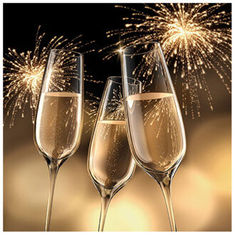 Ambiente Servetten Huwelijk - 60x stuks - 3 laags - 33 x 33 cm - bruiloft