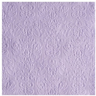 Ambiente Servetten Luxe - 15x stuks - 33 x 33 cm - lila - barok patroon - 3 laags