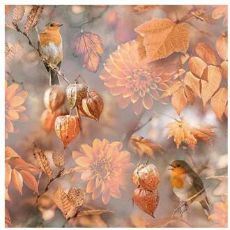 Ambiente Servetten Orange autumn 33cm oranje