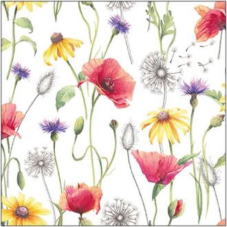 Ambiente Servetten Poppy Meadow 33x33cm Multikleur